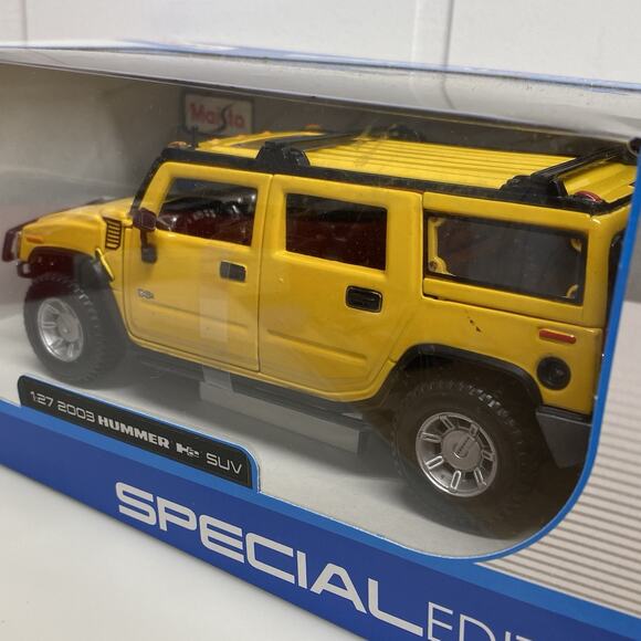 Maisto 2003 Hummer H2 SUV Yellow 1/27 Diecast Model Special Edition - Picture 5 of 10